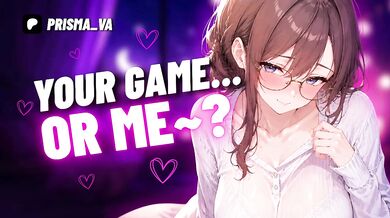 Your girlfriend teases you raw while you game hard core asmr anime blowjob