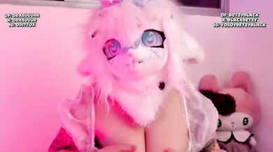 Furrygirls get choked squirted hard by cat girl machines until they scream