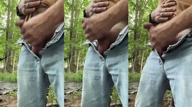 Outdoor Solo Quickie until Big Burst