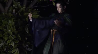 Old man ruins chinese girl in Black Myth Hentai NTR