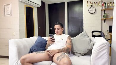 She catches me stroking until my cum blasts deep in her tight Latina ass