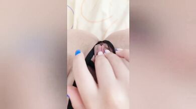 Tight hole wrecked by step sis fingers gushing luxury orgasm