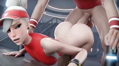 Mercy Overwatch Tennis Bet tight pussy on the line 3D thrash