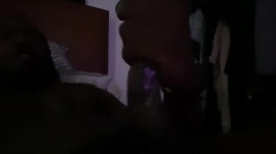 In-Laws Bed BBC goon challenge stroking my big black cock till it gushes