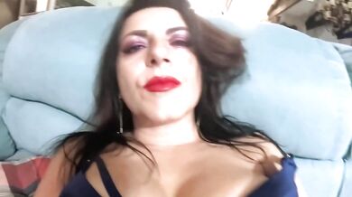 Busty MILF Smokes Cams Licks Lens Drips Saliva Wet Fetish Fuck Play