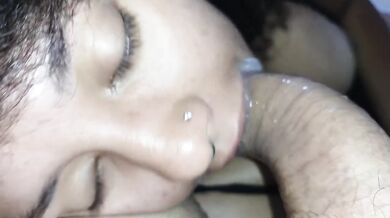 Extreme POV latina blowjob deep throat gagging wet sloppy