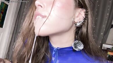 Latex Catsuit Slut Choked By Her Own Drool