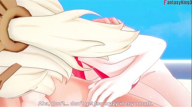 Burnice's Beach Blowjob Obliterates POV in Hentai Animation