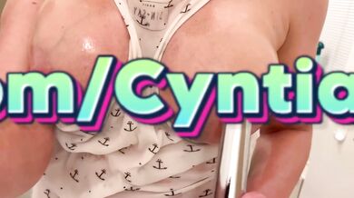 Oiled my BigTits and Pierced Nipples while Masturbating with Silver Vibrator