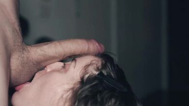 Extreme close-up ASMR sloppy blowjob huge cock deepthroat choking cumshot facial