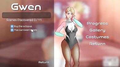 Big tits gushing creampie spoiled by Spider Gwen hentai parody gameplay