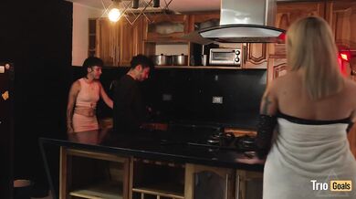 We called a plumber for a kitchen emergency and ended up in a wild threesome