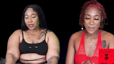 Ebony BBW Sloppy Throat Getting BBC Destroyed