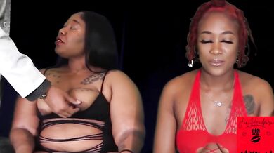 Ebony BBW Sloppy Throat Getting BBC Destroyed