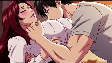 Stepmom masturbates in bed then lets stepson fuck her