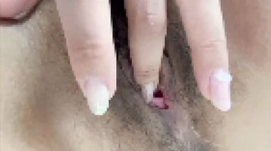 Bristly fingers got her dripping college slut shaking