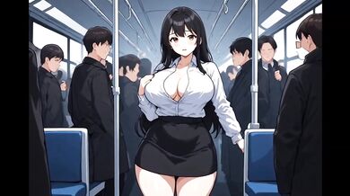 Public bus stuffed with savage threesome creampie gangbang