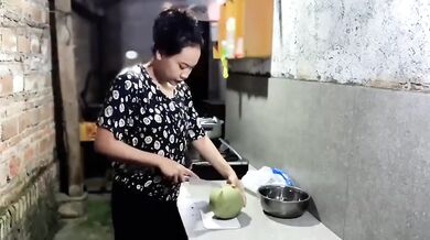 Melon crushed under hard rough sex big dick big tits solo female