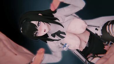 Arknights Priestess overidden as doctors wife in wild DP hentai with big tits and creampie