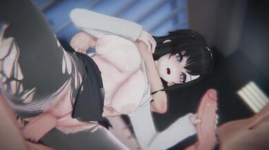 Arknights Priestess overidden as doctors wife in wild DP hentai with big tits and creampie