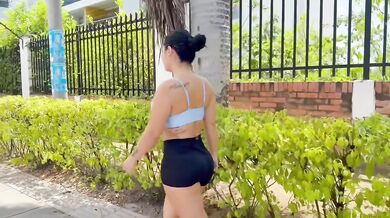 Gym slut destroyed by hot latina while her hubby works