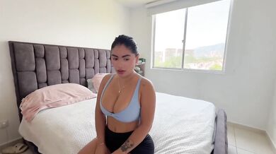 Gym slut destroyed by hot latina while her hubby works