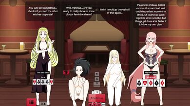 Strip poker game wrecks her willpower hard