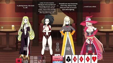 Strip poker game wrecks her willpower hard