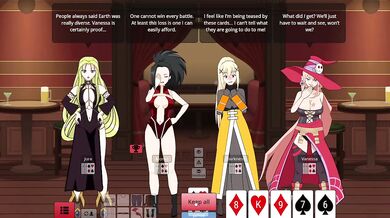 Strip poker game wrecks her willpower hard