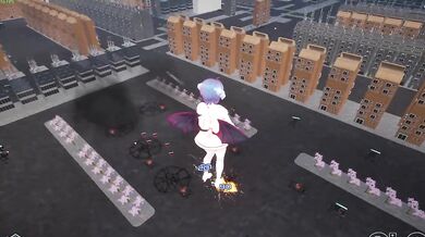 Giantess game crushes player into cum-drenched hell