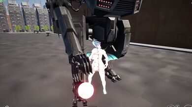 Giantess game crushes player into cum-drenched hell