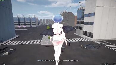 Giantess game crushes player into cum-drenched hell