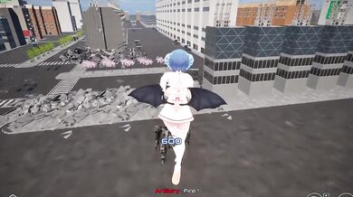Giantess game crushes player into cum-drenched hell