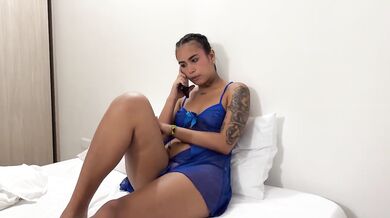 My stepbrother catches me sending sexy pics to my boyfriend then pounds me raw for silence