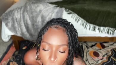 Black goddess tears dripping love as she begs for your thick cock while rubbing her wet pussy raw