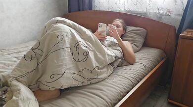 Real homemade masturbation woke up and watched porn squirted loud