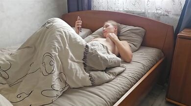 Real homemade masturbation woke up and watched porn squirted loud