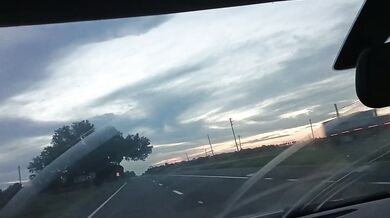 Naked beach POV driving thru hot Ebony chicks on highway