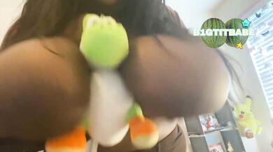 Big tits under plushie stuffed and sucked raw