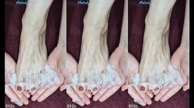 Missionary legs up cowgirl doggy feet glazed by old man big tits