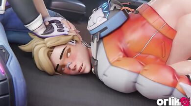 Tracer's big ass destroyed by huge cock anal fuck in Overwatch 3D hentai
