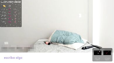 Redhead latina college girl with a big ass invites you to her bed