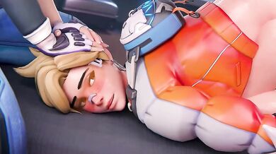 Blonde Tracer begs for BBC Deepthroat Anal Creampie in Overwatch 3D Porn