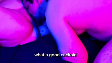 Locked in Chastity Cuckold Gets Pussy Pounded by BBC Dildo Then Licked Clean Bare BBW