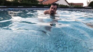 He suddenly takes my bikini off to fuck me in the swimming pool