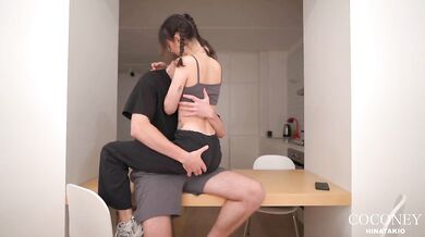 young babe has passionate sex on the table