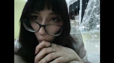 She recorded on camera how she sucks her stepbrother’s dick