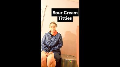 Sour Cream Titties -- Naughty Brunette Professor Yogurt Test Food Science Teacher Remote Classroom MILF PAWG Hairy Bush