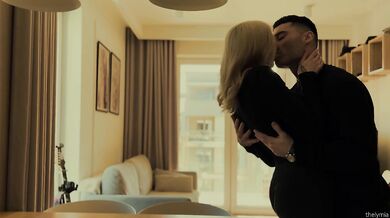 Beautiful blonde with big boobs fucks her lover.