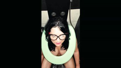Mom drains my thick piss then gags on my salty cum